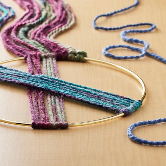 Macramé Brass Ring by Loops & Threads